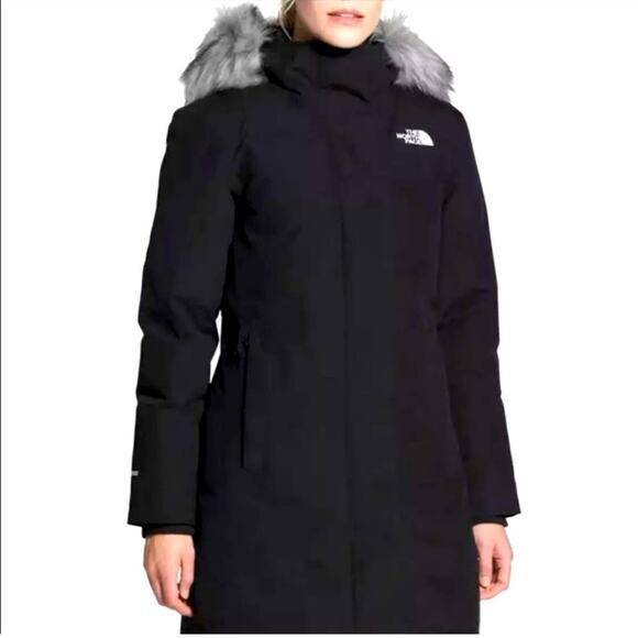 π North Face ARCTIC PARKA Down Black Removable Fur Hood Wind Water Proof 1X NWT - Picture 15 of 15